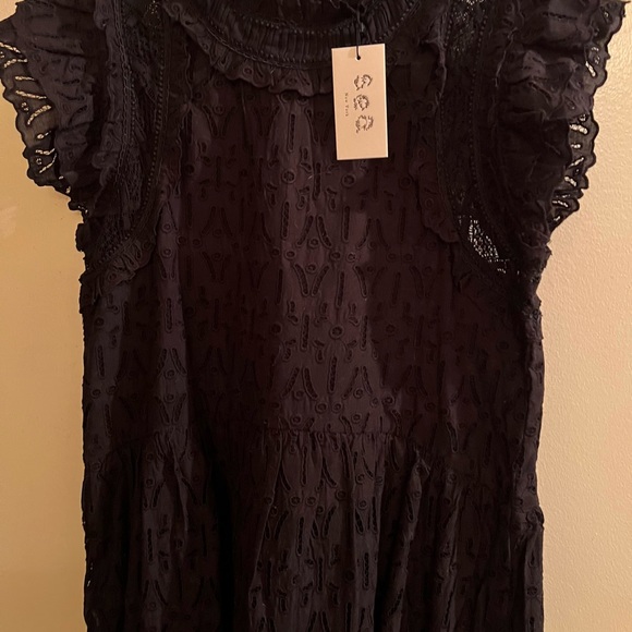 ❤️NWT SEA NEW YORK INGRID Eyelet Ruffle Flutter Dress❤️ - Picture 6 of 9